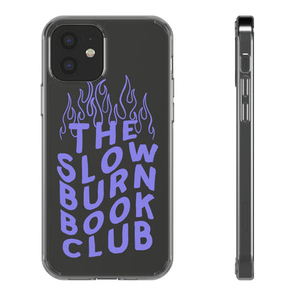 Slow Burn Book Club Clear Cell Phone Case - Purple