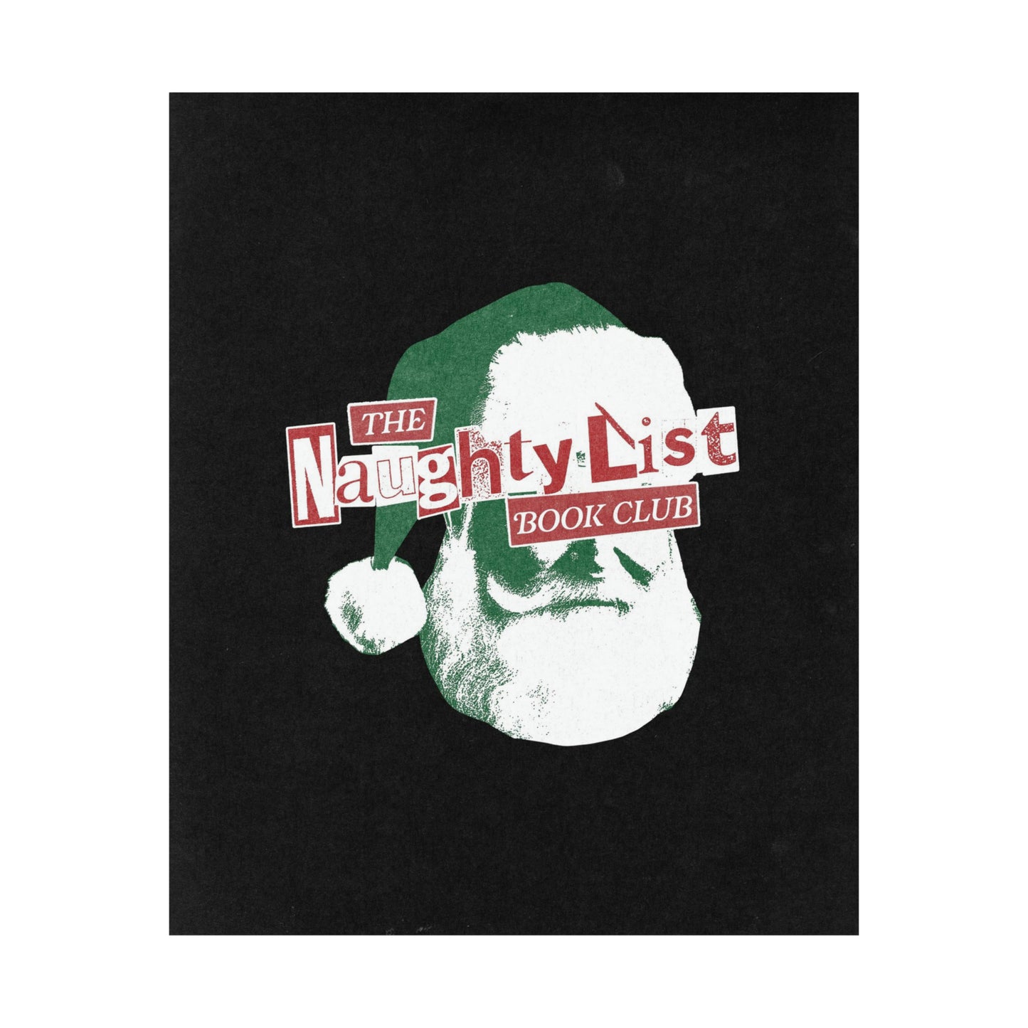 Naughty List Book Club Poster - Black