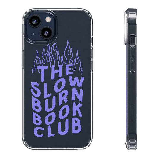 Slow Burn Book Club Clear Cell Phone Case - Purple