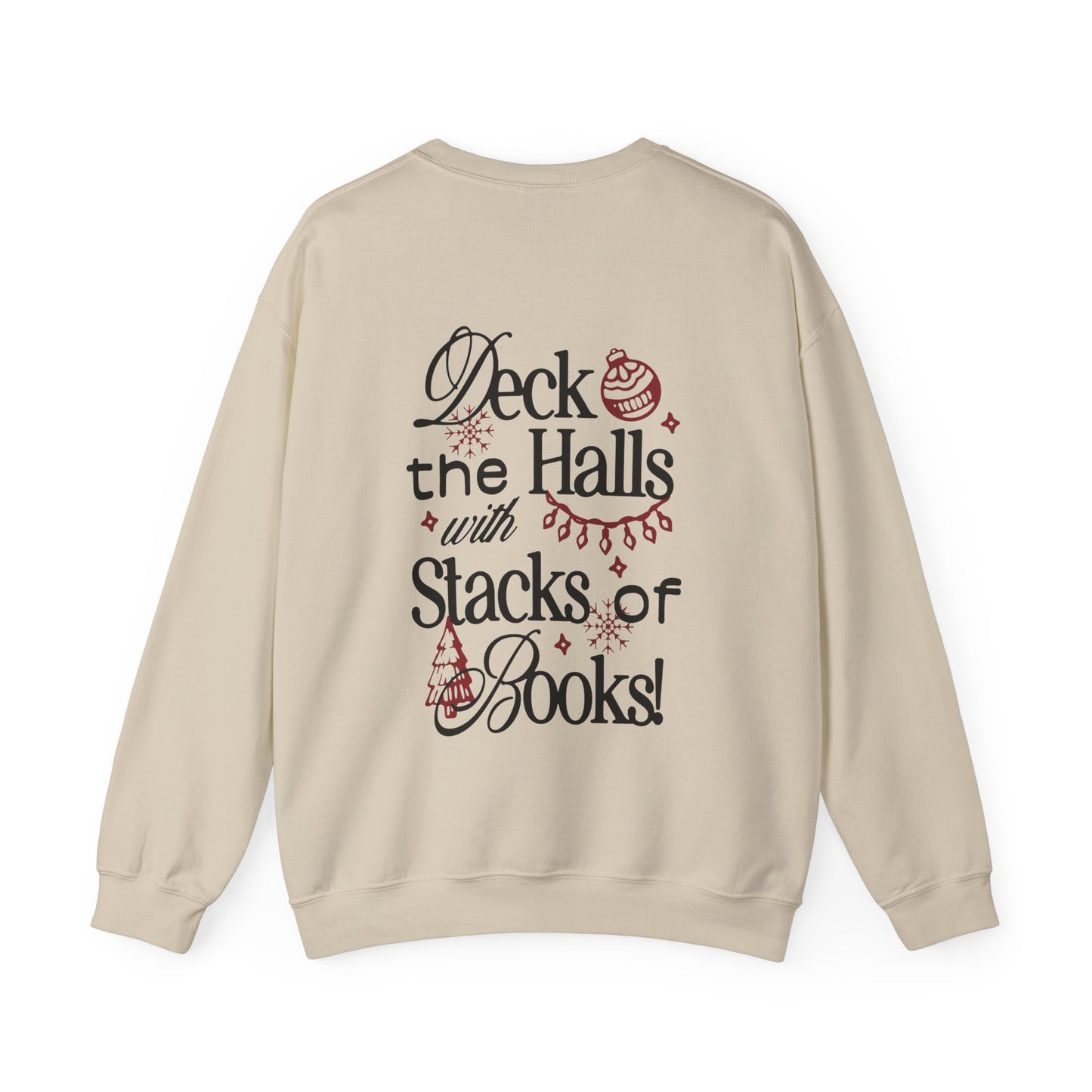 Deck the Halls with Stacks of Books Crewneck