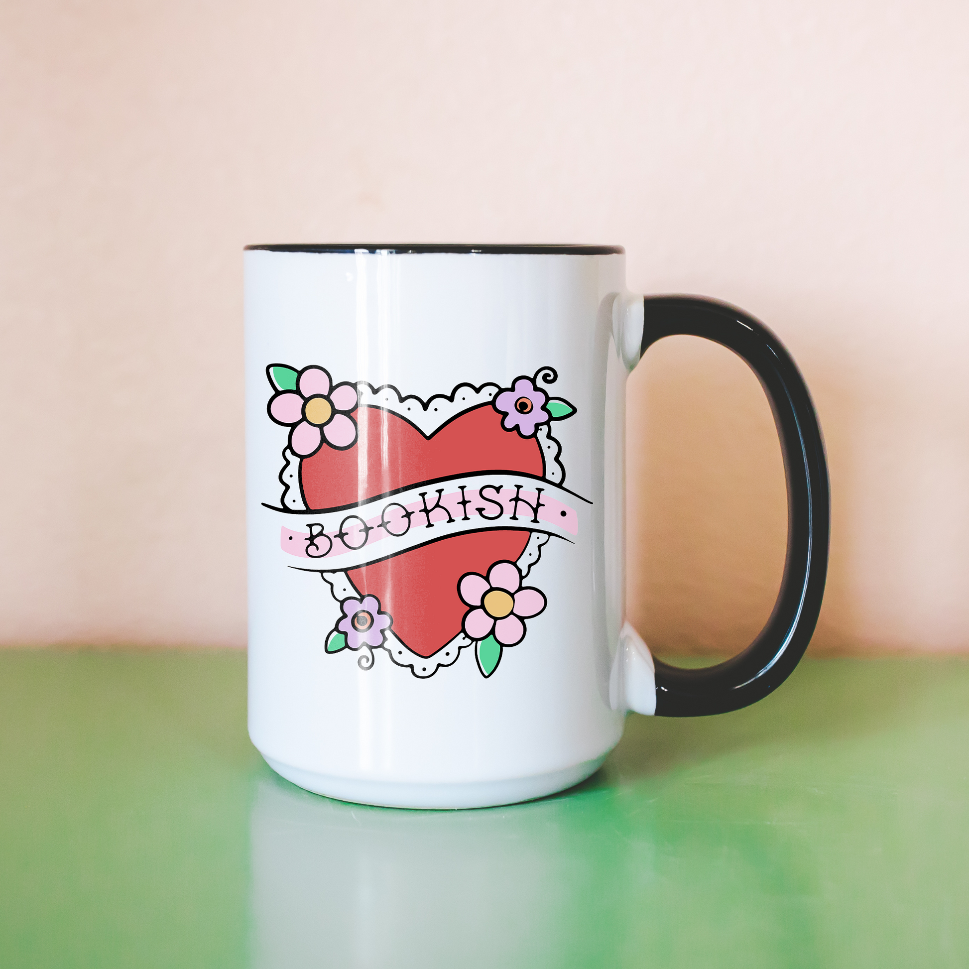 Bookish Valentine Tattoo Mug