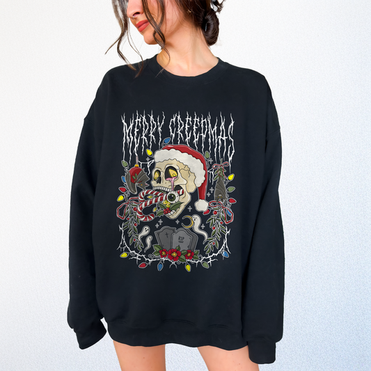 Merry Creepmas Metal Crewneck