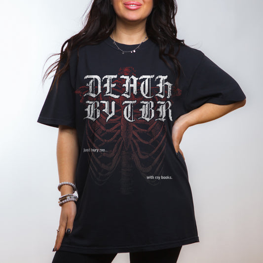 Death by TBR Skeleton Tee