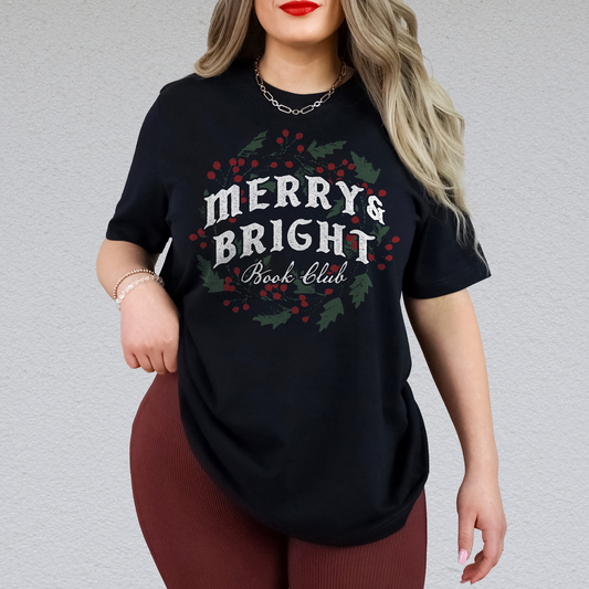 Merry & Bright Book Club Tee