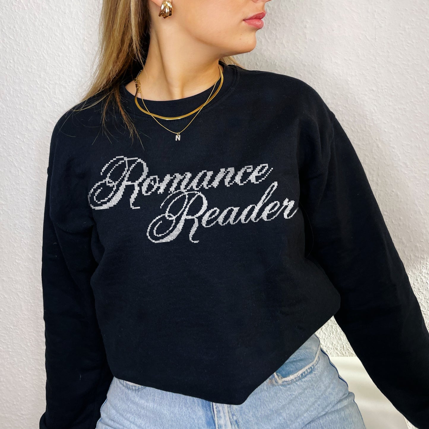 Romance Reader Pixel Crewneck