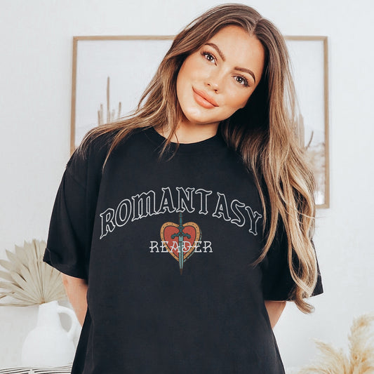 Romantasy Reader Heart & Sword Tee