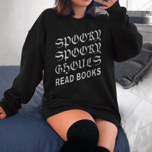 Spooky Ghouls Read Books Crewneck