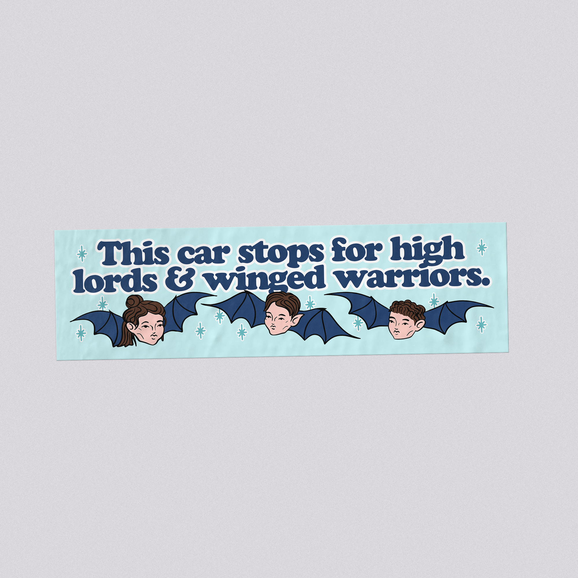 This Car Stops for High Lords & Winged Warriors Bumper Sticker