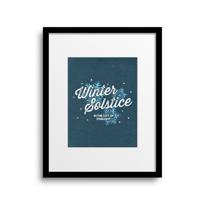 Winter Solstice Poster - Blue