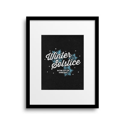 Winter Solstice Poster - Black